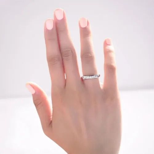 Channel Set Created Diamond Wedding Ring
