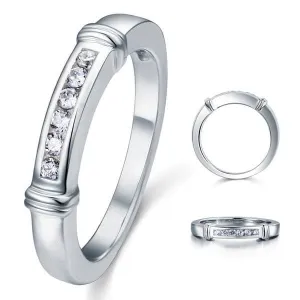 Channel Set Created Diamond Wedding Ring