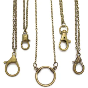 Charm Keeper Necklace Blank - Bronze and Silver