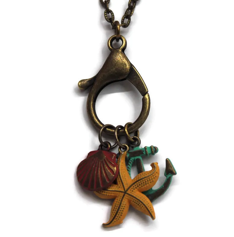 Charm Keeper Necklace Blank - Bronze and Silver