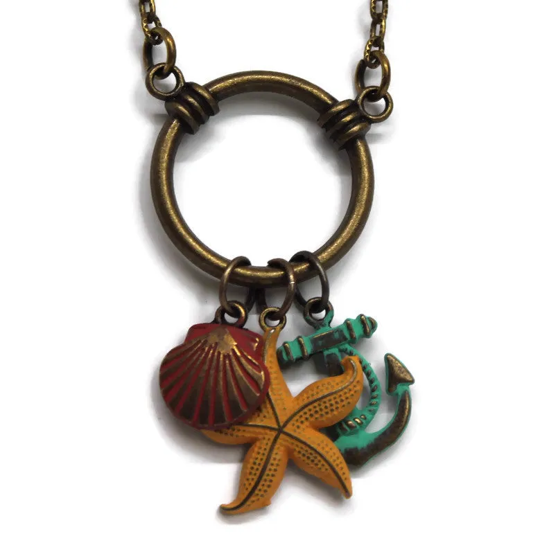 Charm Keeper Necklace Blank - Bronze and Silver