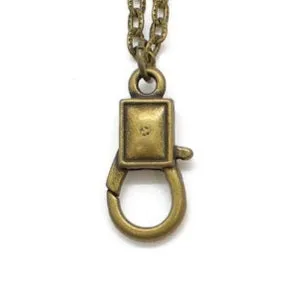 Charm Keeper Necklace Blank - Bronze and Silver