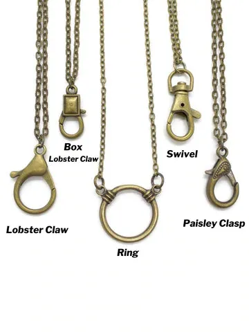 Charm Keeper Necklace Blank - Bronze and Silver