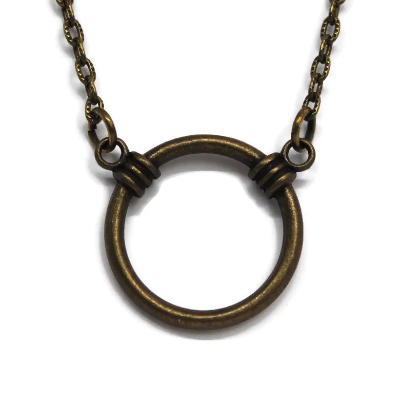 Charm Keeper Necklace Blank - Bronze and Silver