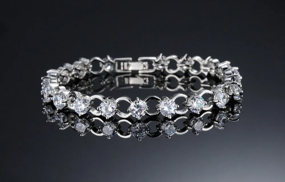 Crystal bracelets for women luxury AAA zirconia bracelet bangle fashion pulseiras created gemstone jewelry girls