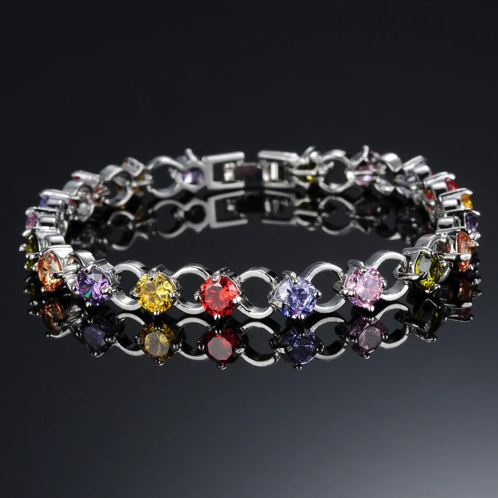 Crystal bracelets for women luxury AAA zirconia bracelet bangle fashion pulseiras created gemstone jewelry girls