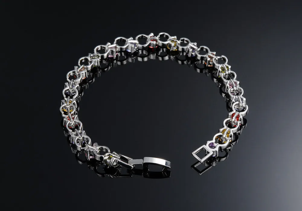 Crystal bracelets for women luxury AAA zirconia bracelet bangle fashion pulseiras created gemstone jewelry girls