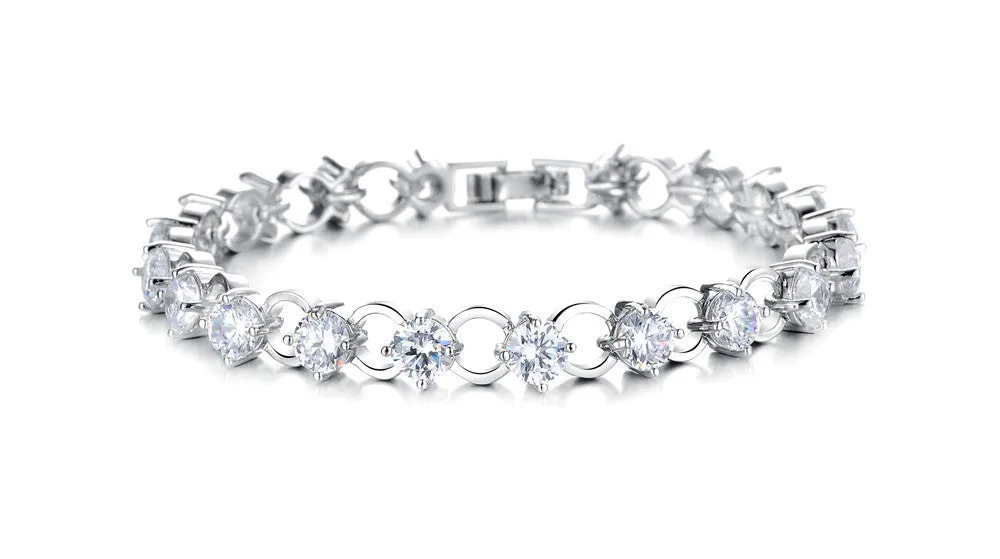 Crystal bracelets for women luxury AAA zirconia bracelet bangle fashion pulseiras created gemstone jewelry girls