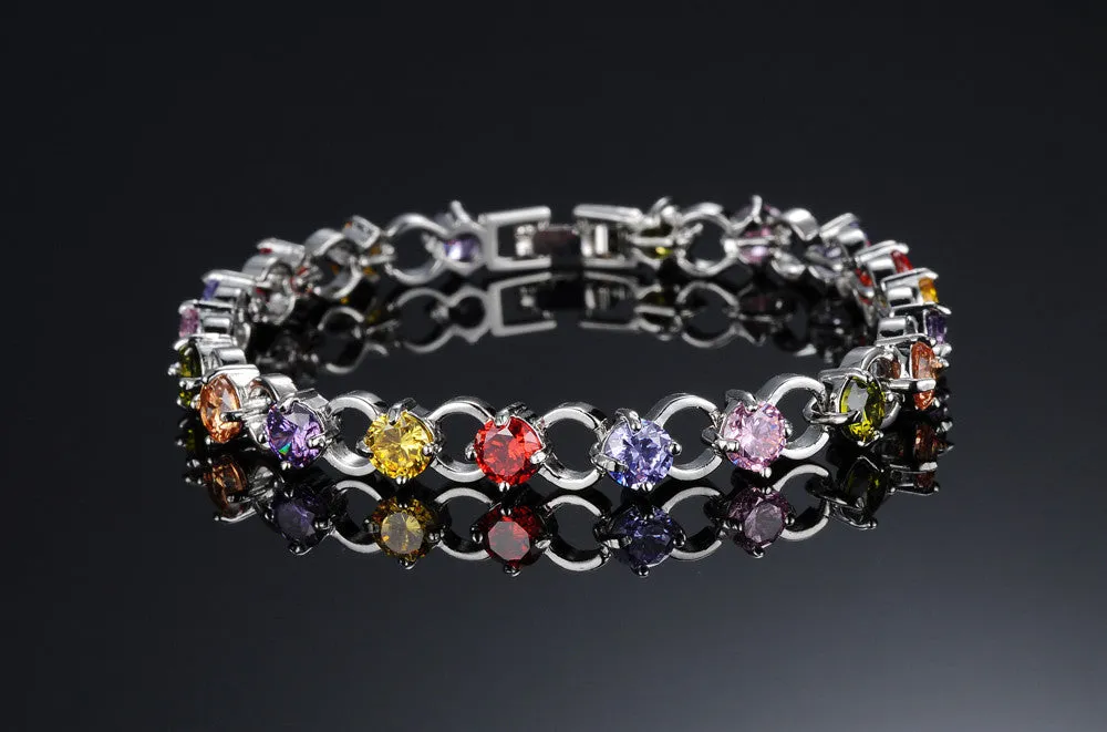 Crystal bracelets for women luxury AAA zirconia bracelet bangle fashion pulseiras created gemstone jewelry girls