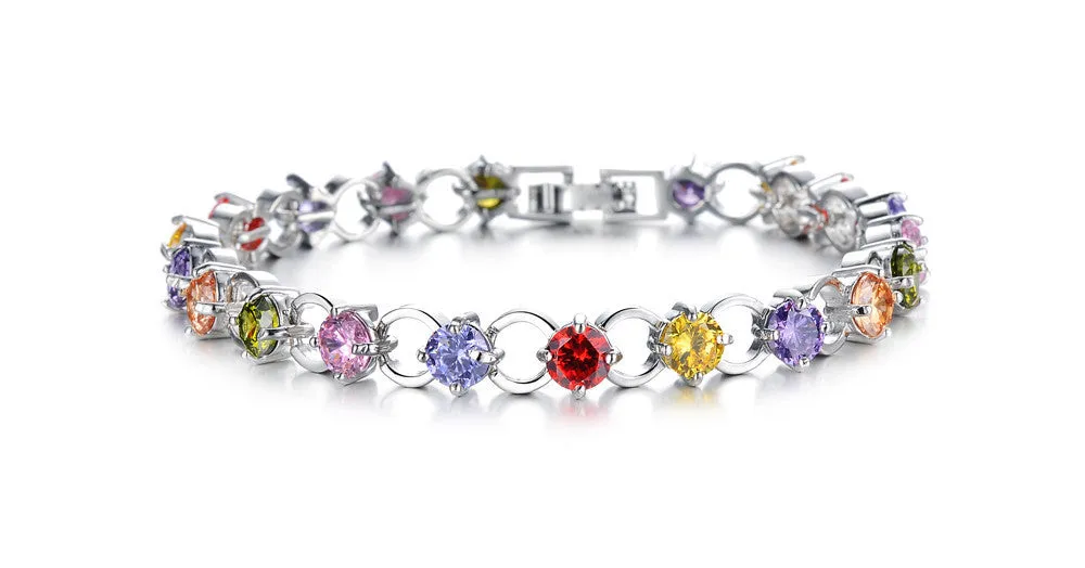 Crystal bracelets for women luxury AAA zirconia bracelet bangle fashion pulseiras created gemstone jewelry girls
