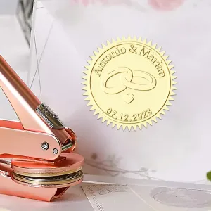 Custom Couple Rings Wedding Embosser