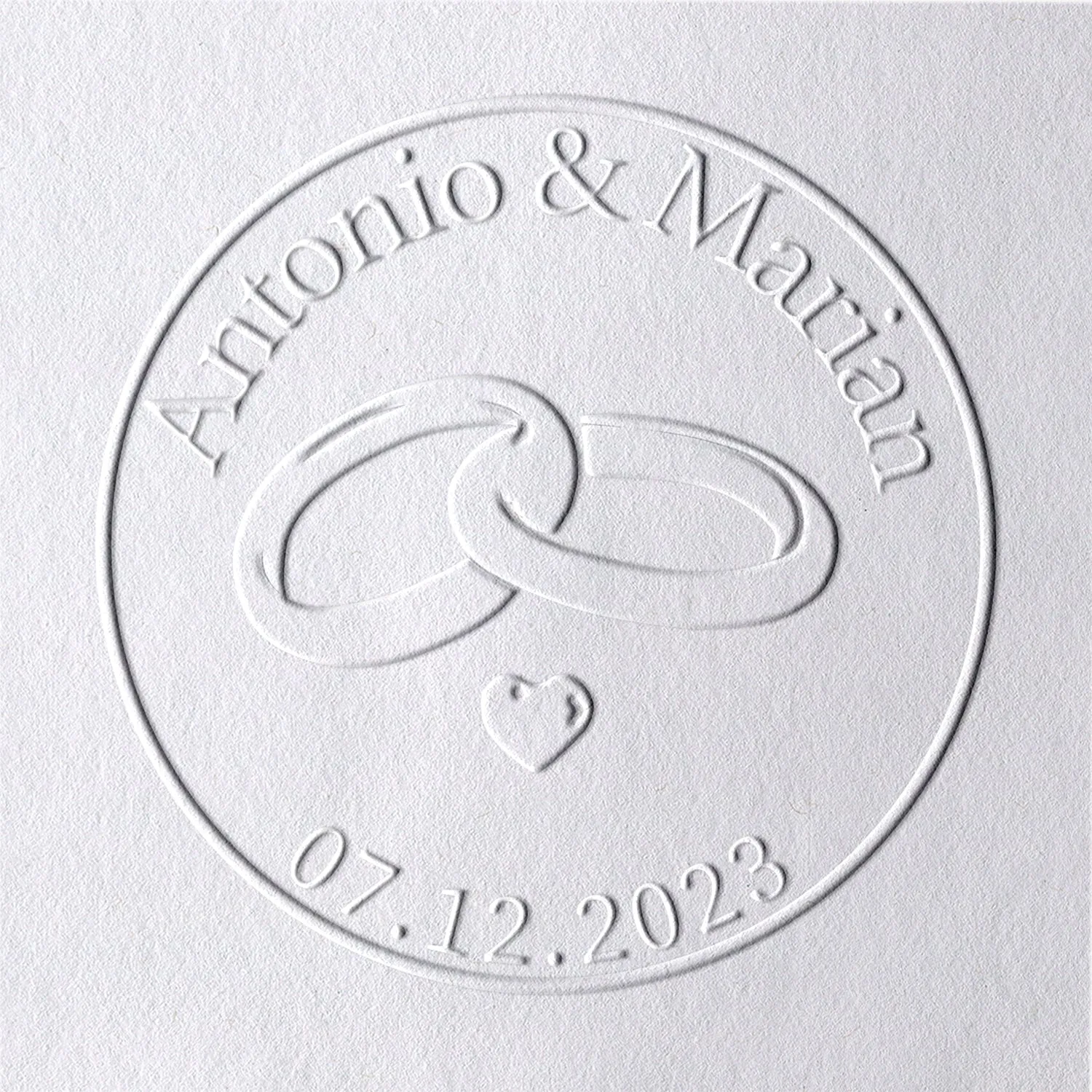 Custom Couple Rings Wedding Embosser