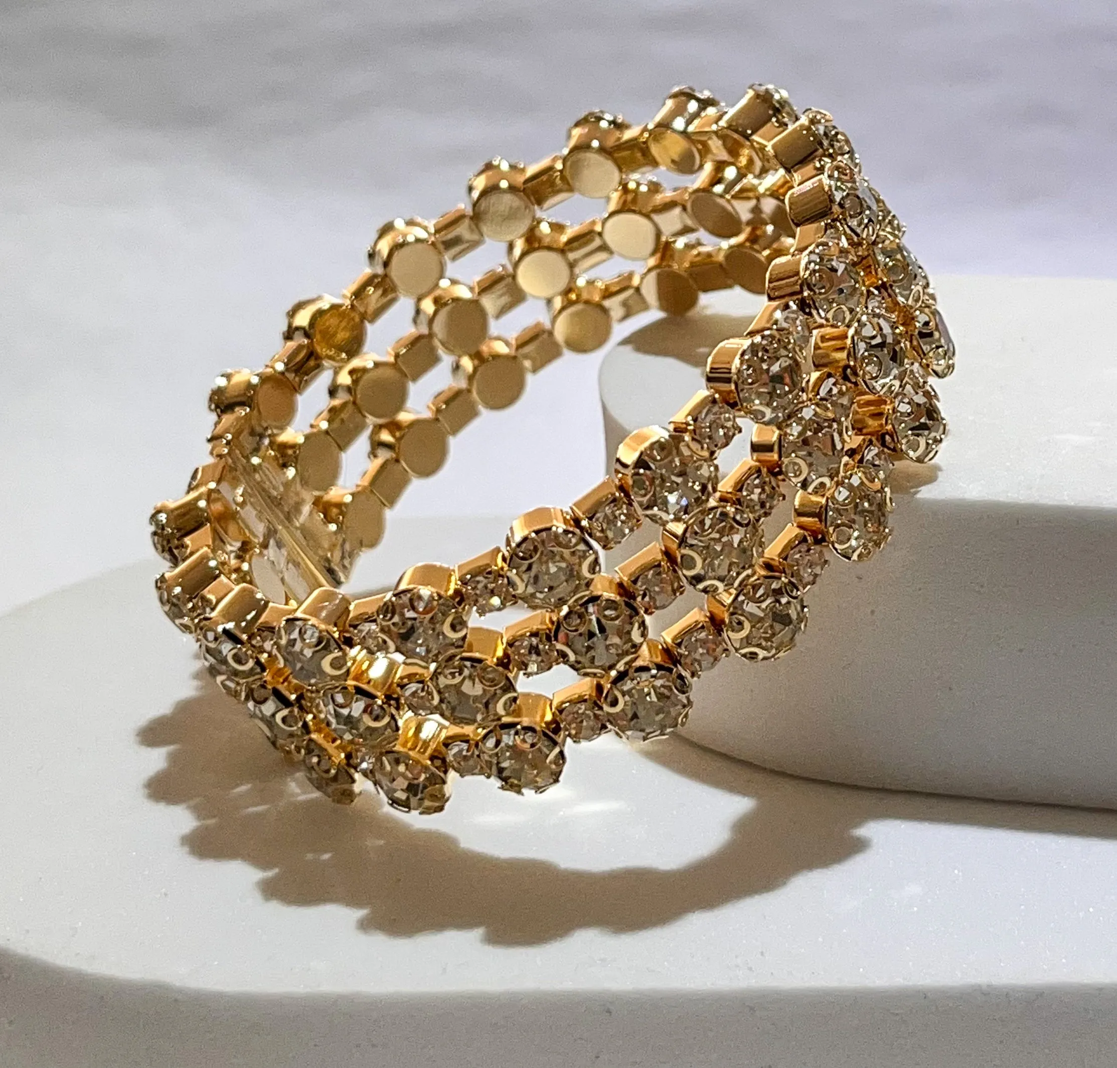 Delightful Glitter Rhinestones Bracelet