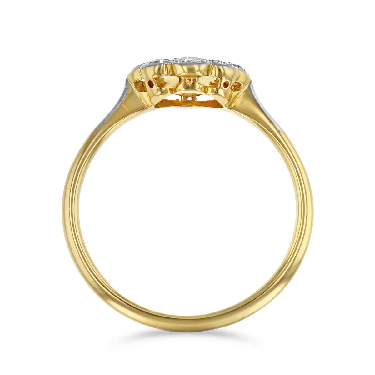 Diamond Cluster Ring | Pre-Loved | 18K Yellow Gold