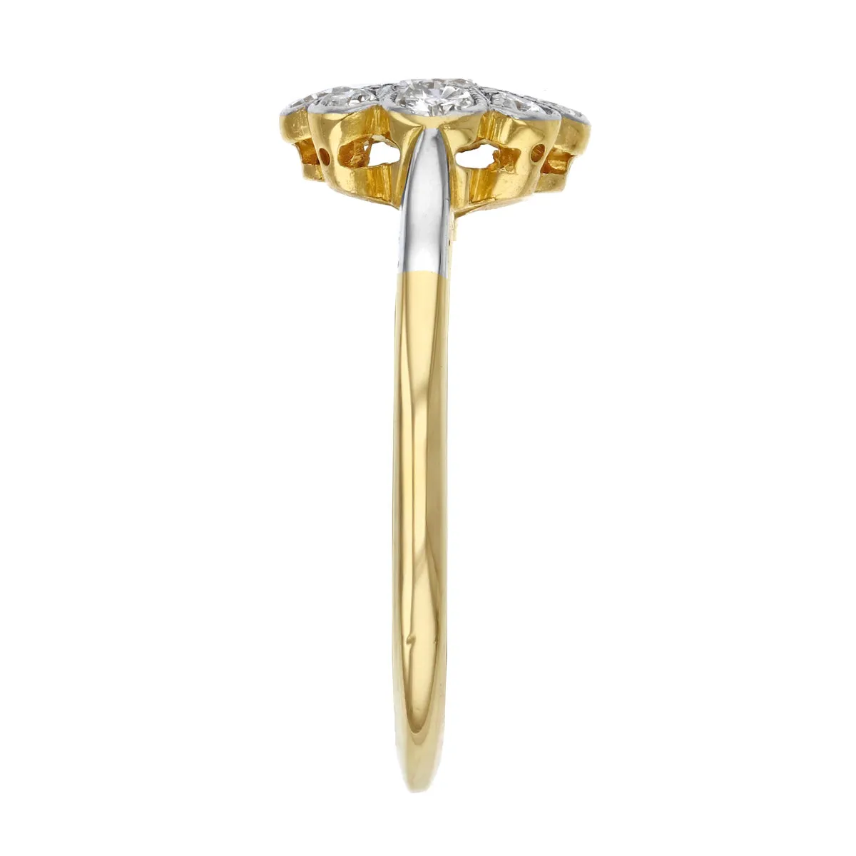 Diamond Cluster Ring | Pre-Loved | 18K Yellow Gold