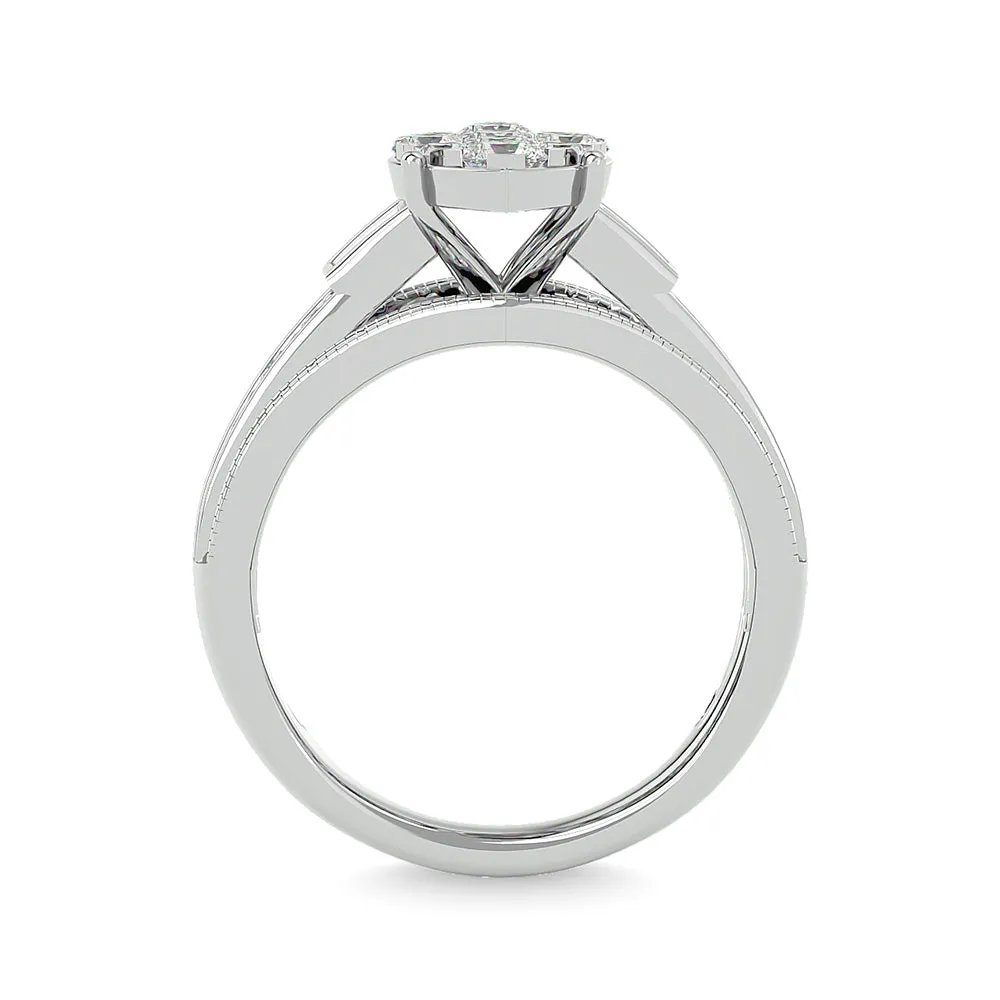Diamond Engagement Ring 1 1/2 ct tw in 14K White Gold