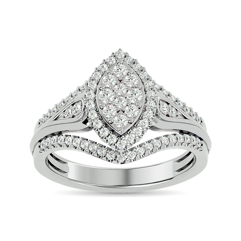 Diamond Engagement Ring 1/2 ct tw in 10K White Gold
