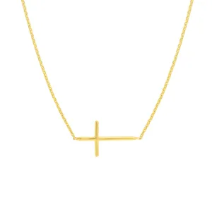 E2W Mini Cross Adj Necklace
