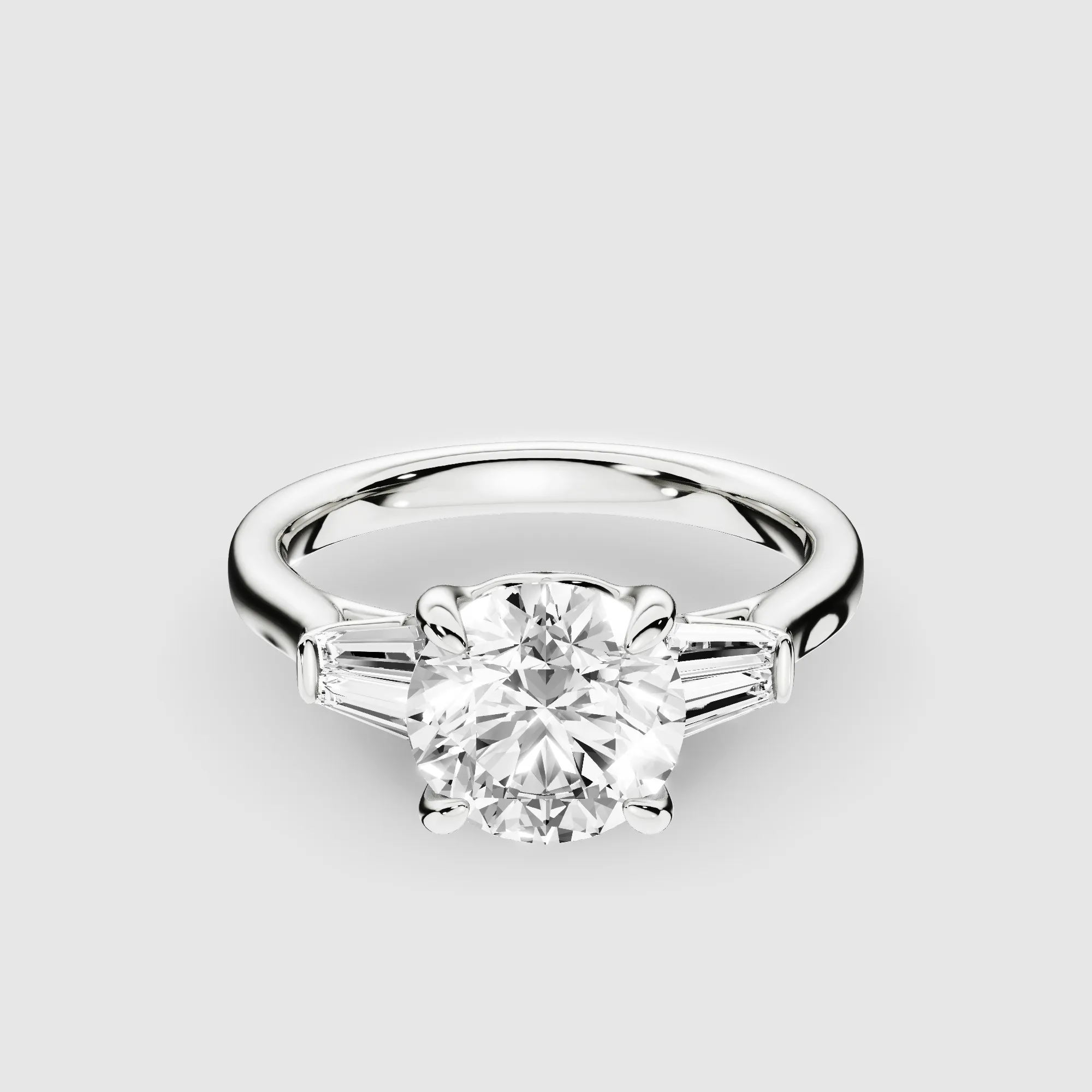 Eclat Lab Grown Solitaire Diamond Ring-Round