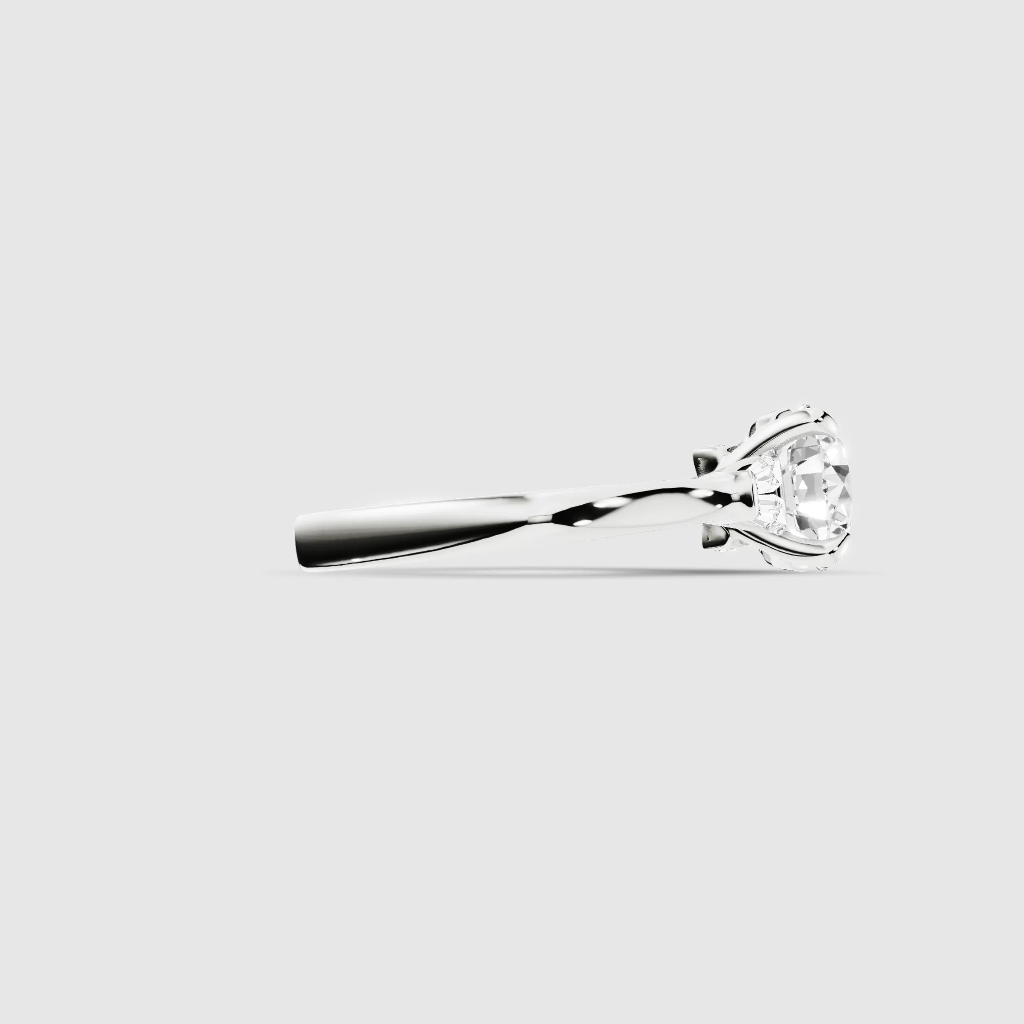 Eclat Lab Grown Solitaire Diamond Ring-Round
