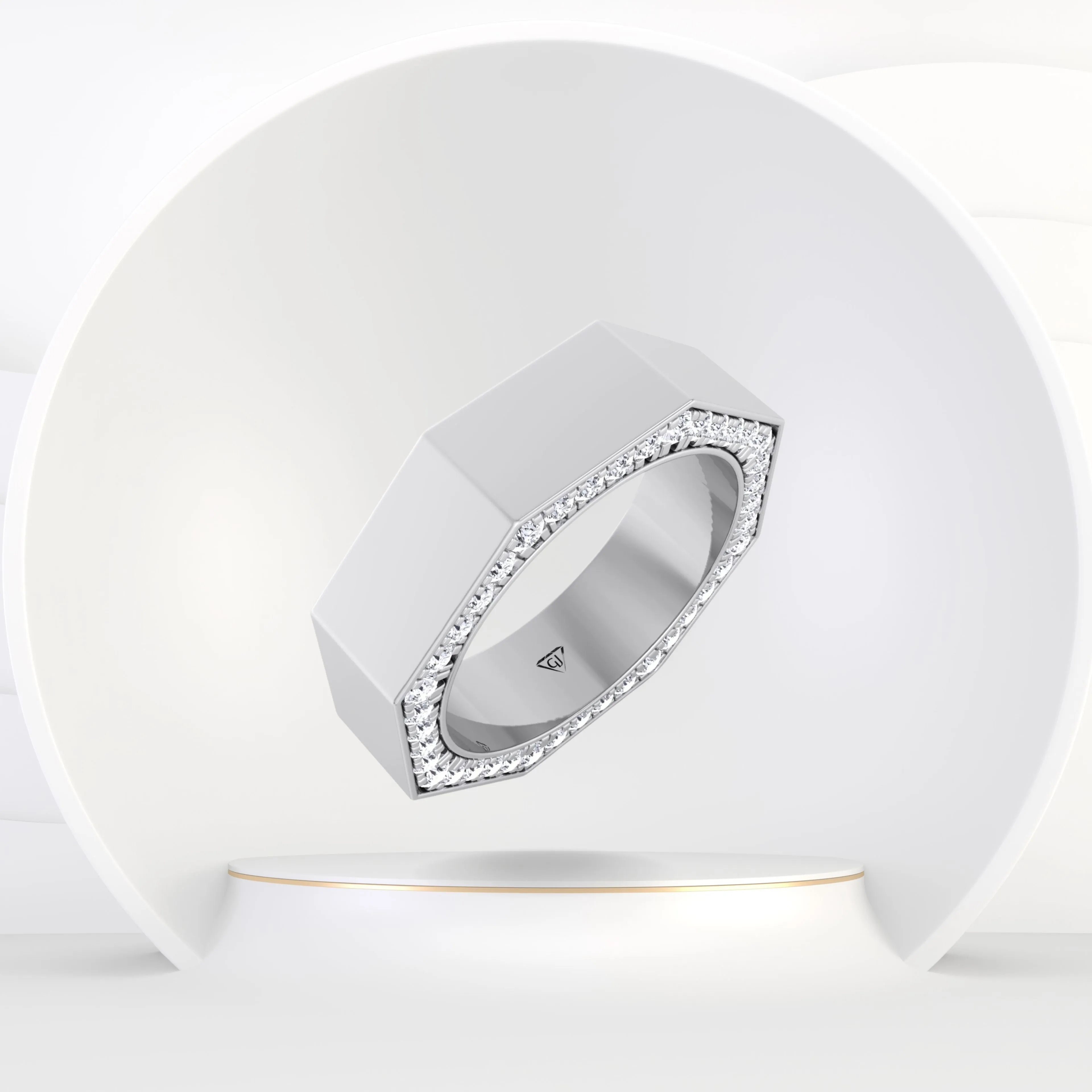 Enrico - Hidden Diamond Wedding Band