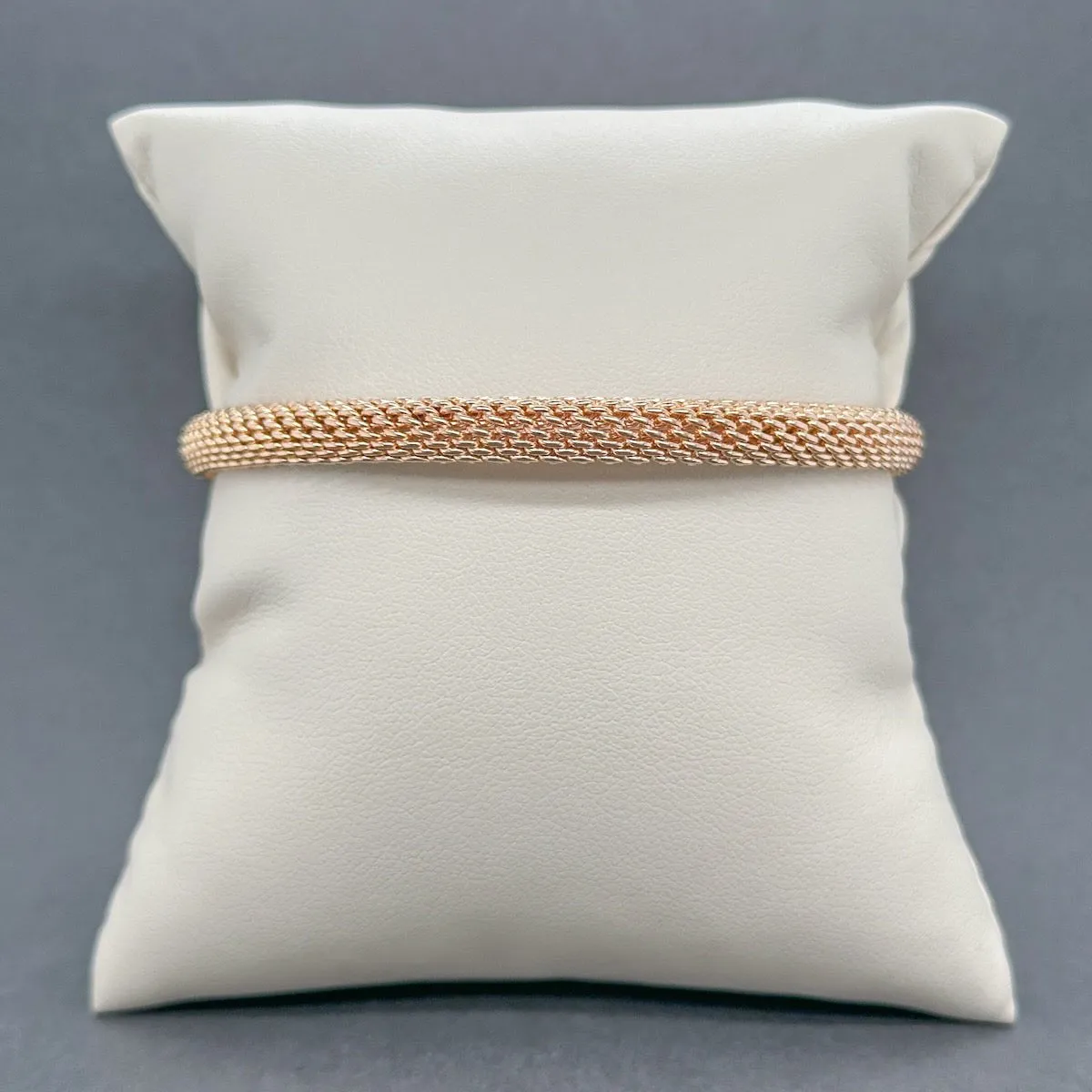 Estate Tiffany & Co. 18K R Gold Somerset Bangle Bracelet