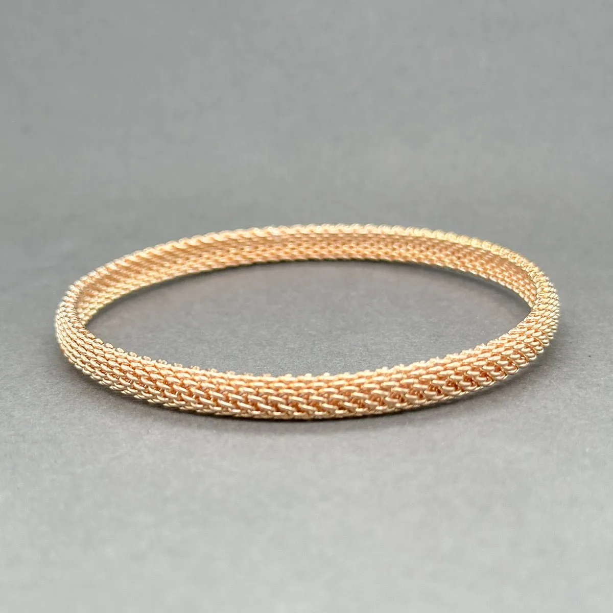 Estate Tiffany & Co. 18K R Gold Somerset Bangle Bracelet