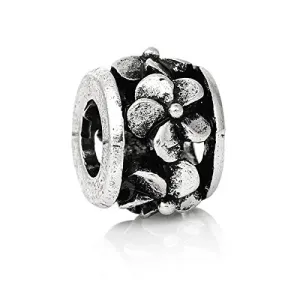 Flower Pattern European European Bead Compatible for Most European Snake Chain Charm Bracelet