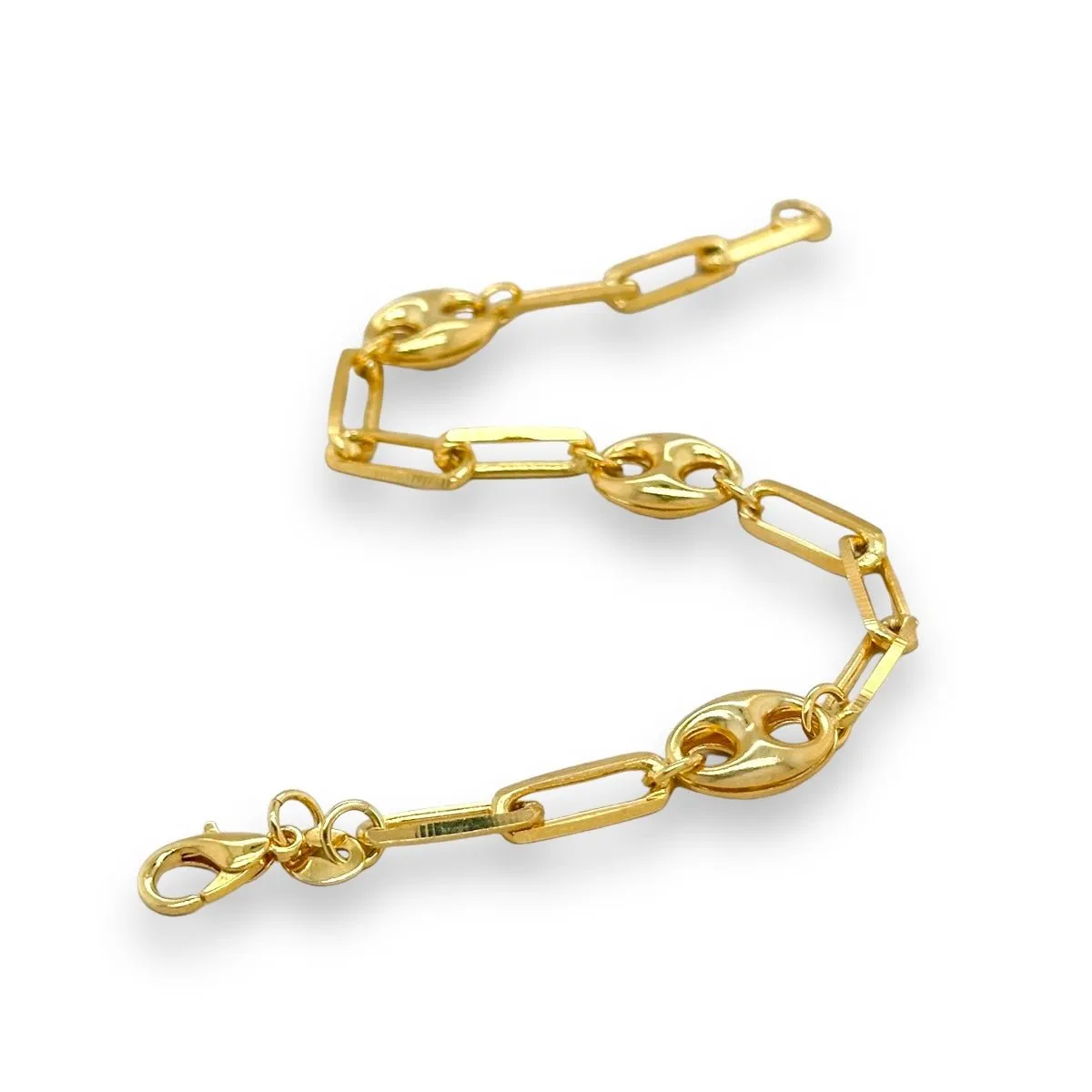 Gold Filled Mariner Paperclip Link Bracelet