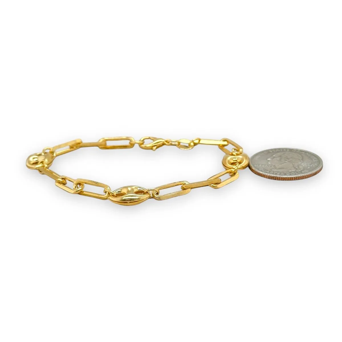 Gold Filled Mariner Paperclip Link Bracelet
