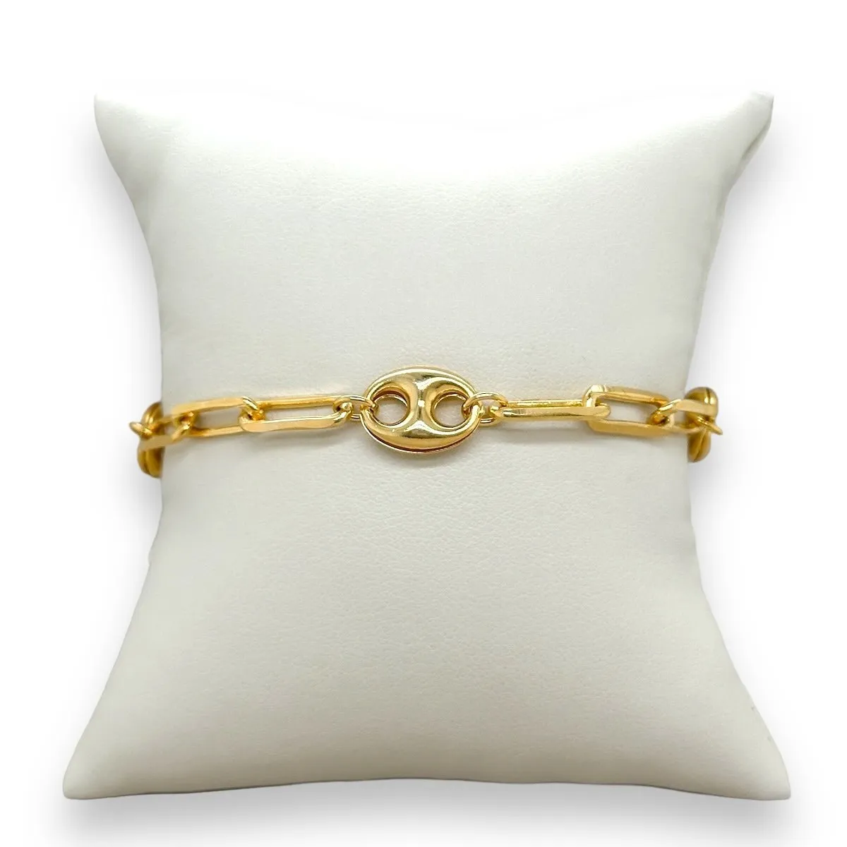 Gold Filled Mariner Paperclip Link Bracelet