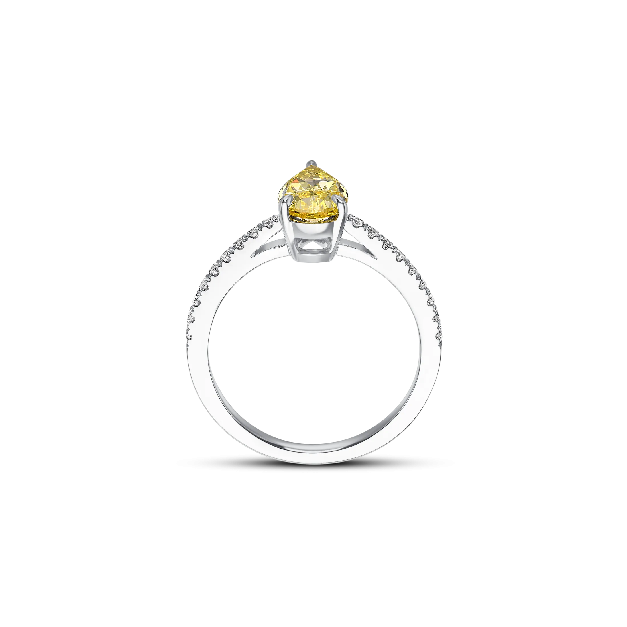 Golden sunbeam halo ring