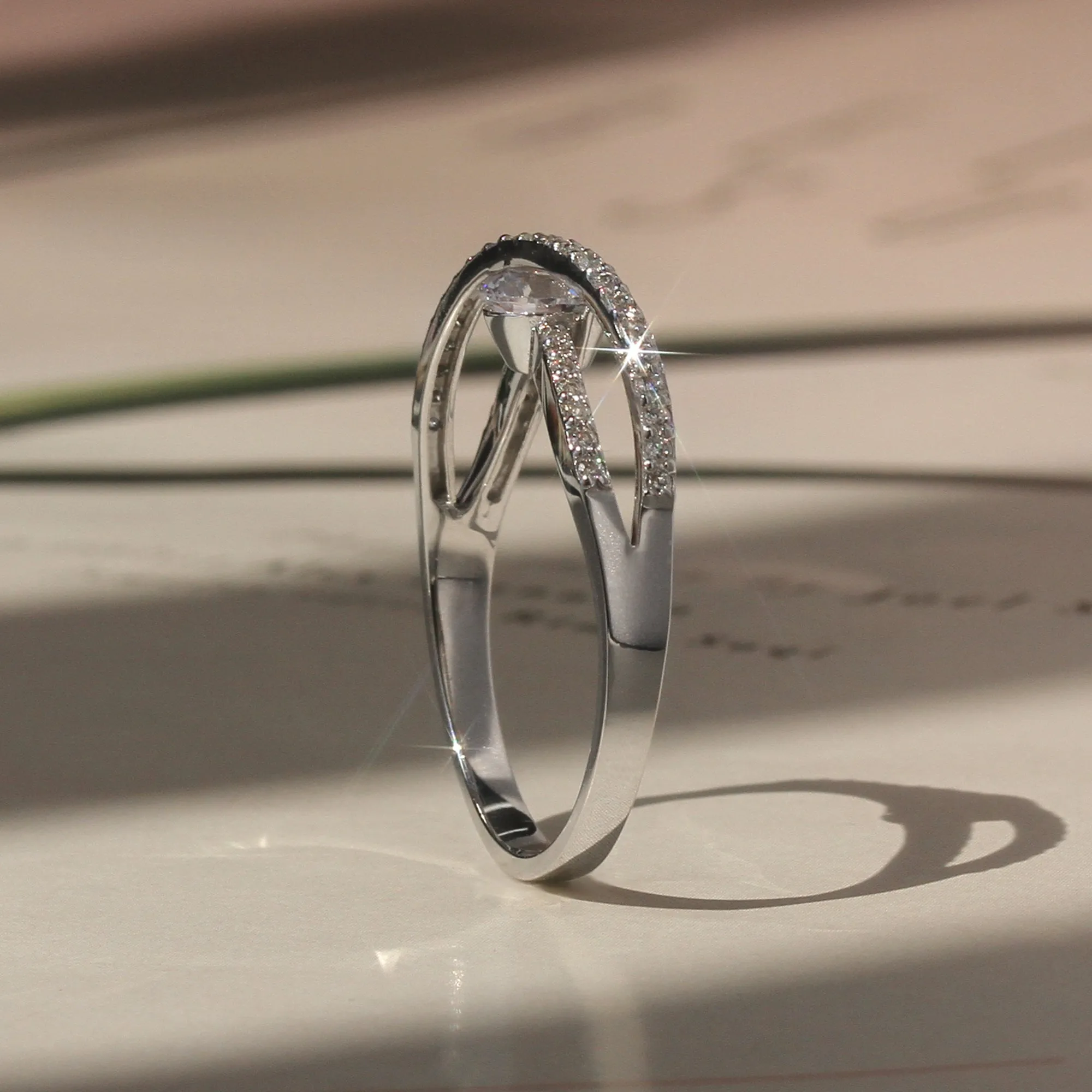 Half Carat Crisscross Brilliance Ring