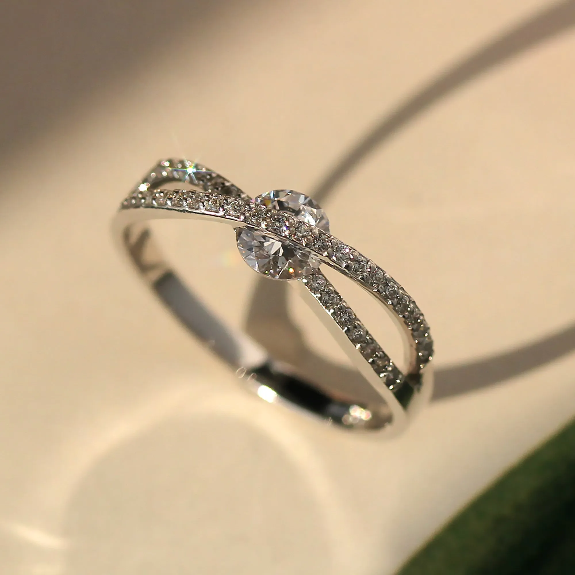 Half Carat Crisscross Brilliance Ring