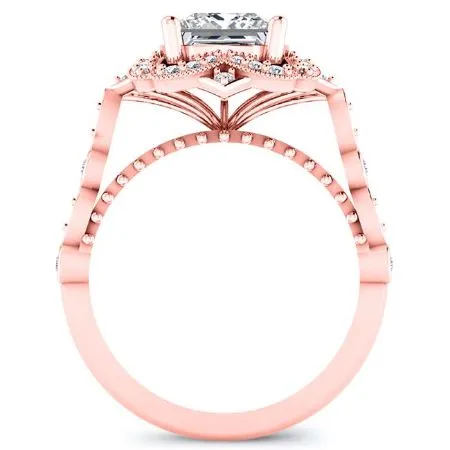 Hana - GIA Natural Princess Diamond Engagement Ring
