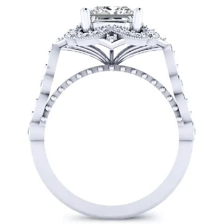 Hana - GIA Natural Princess Diamond Engagement Ring