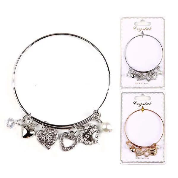 Heart Charm Bracelets 3865 (12 units)