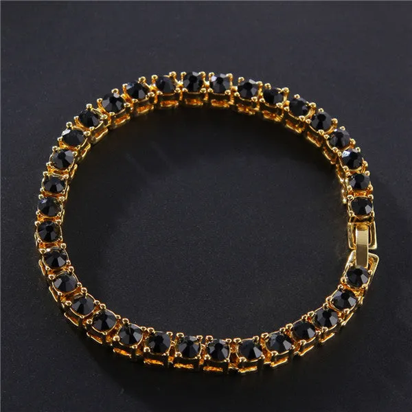 Iced Out Rhinestone Chain Tennis Bracelet
