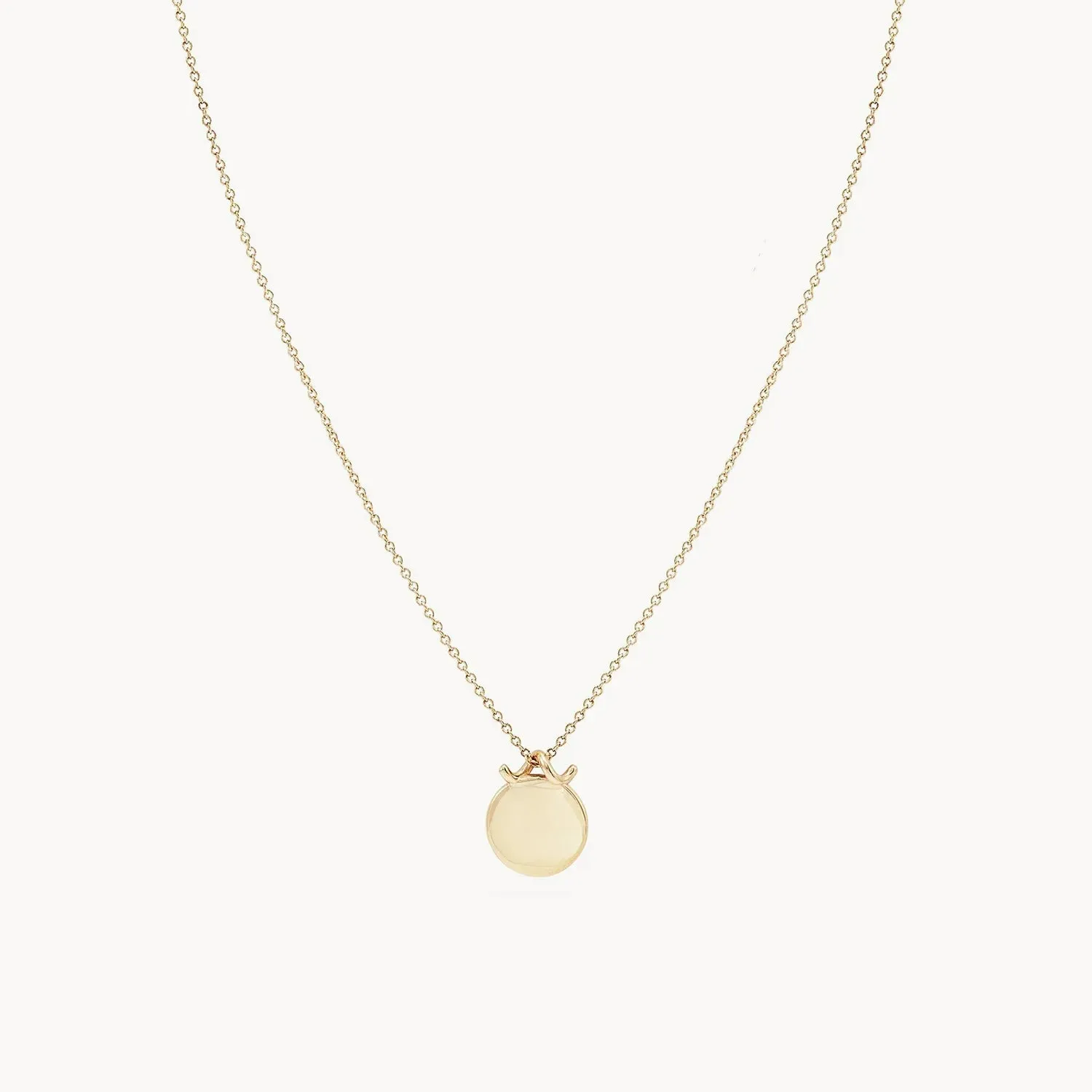 Imprint forest necklace - 14k yellow gold, engravable