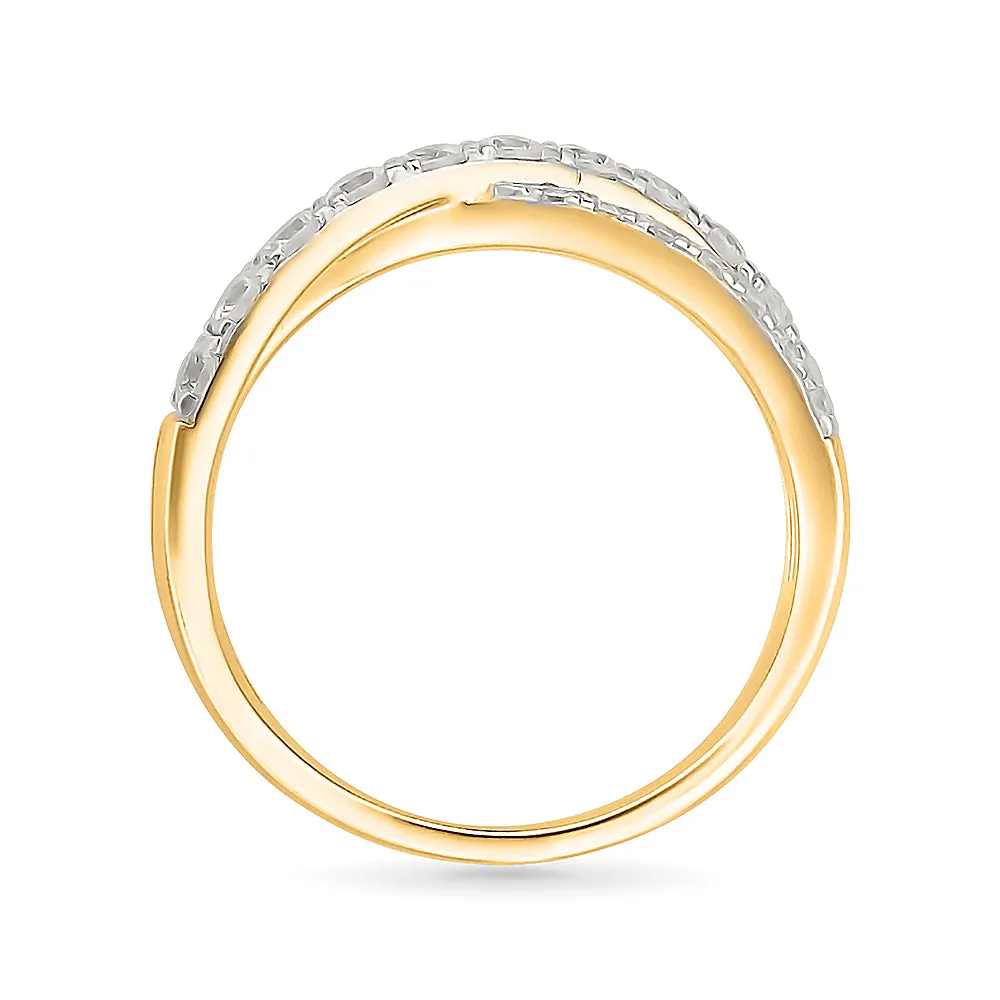 Intertwined Brilliance Gold & Diamond Ring