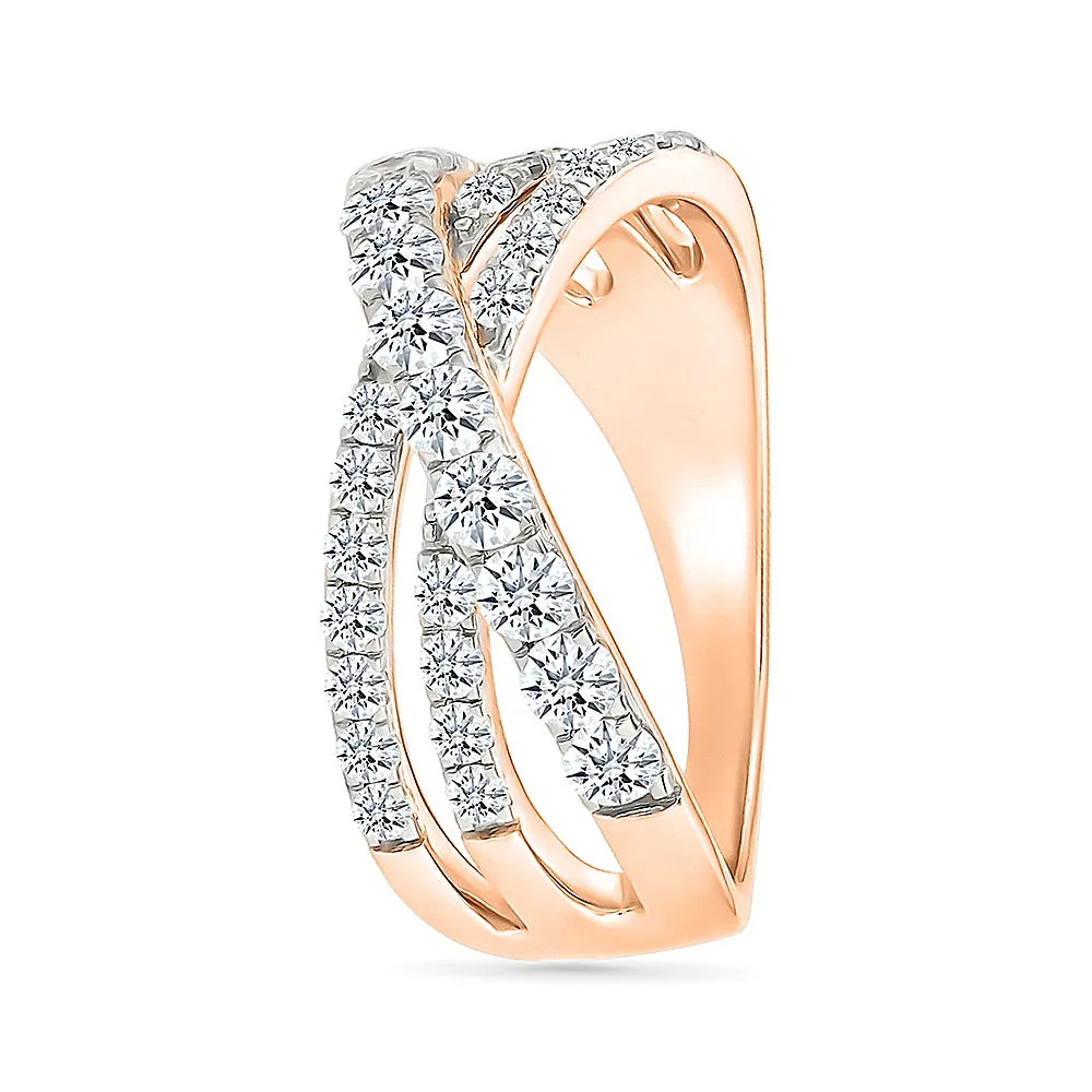 Intertwined Brilliance Gold & Diamond Ring
