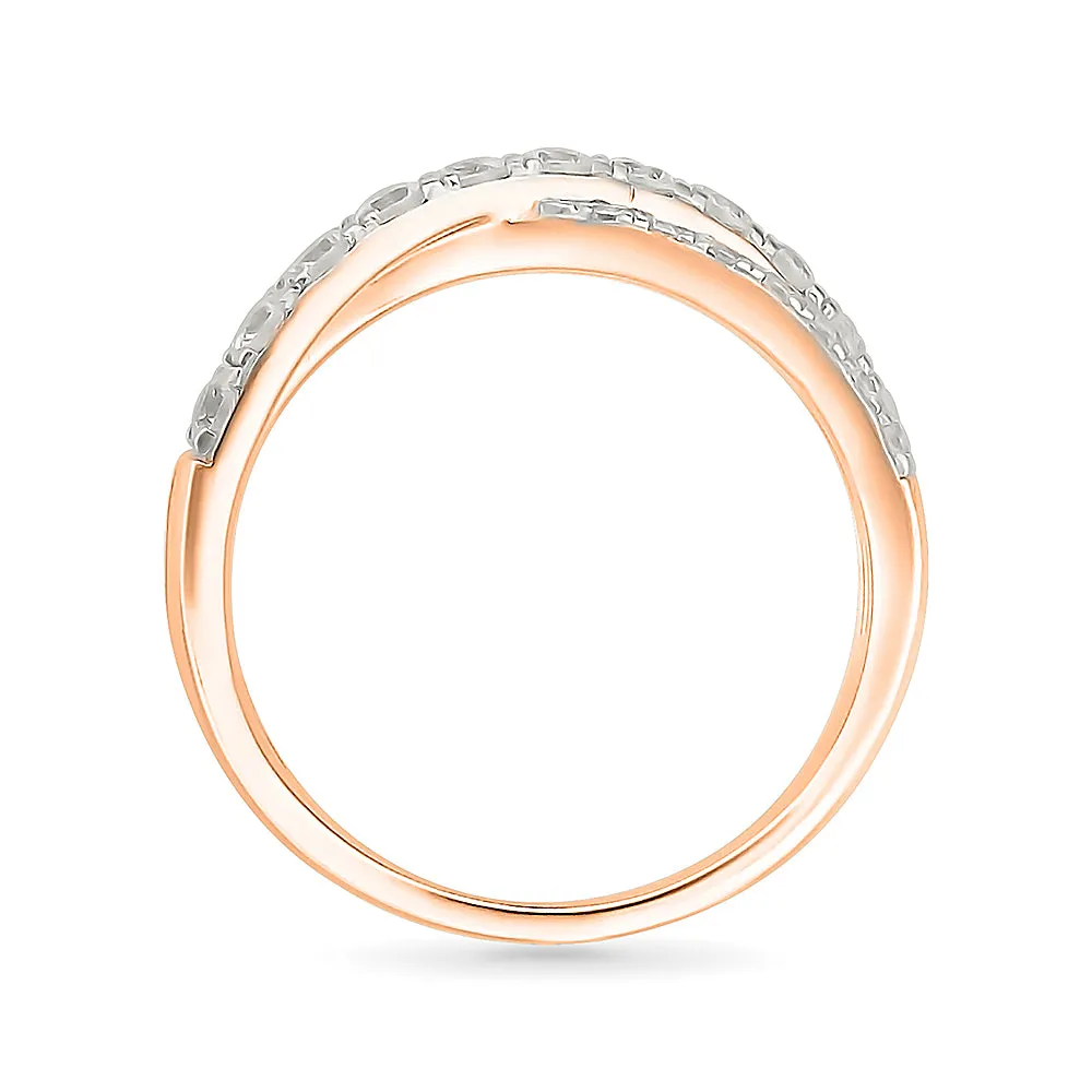 Intertwined Brilliance Gold & Diamond Ring
