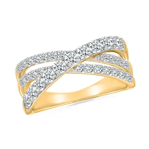 Intertwined Brilliance Gold & Diamond Ring
