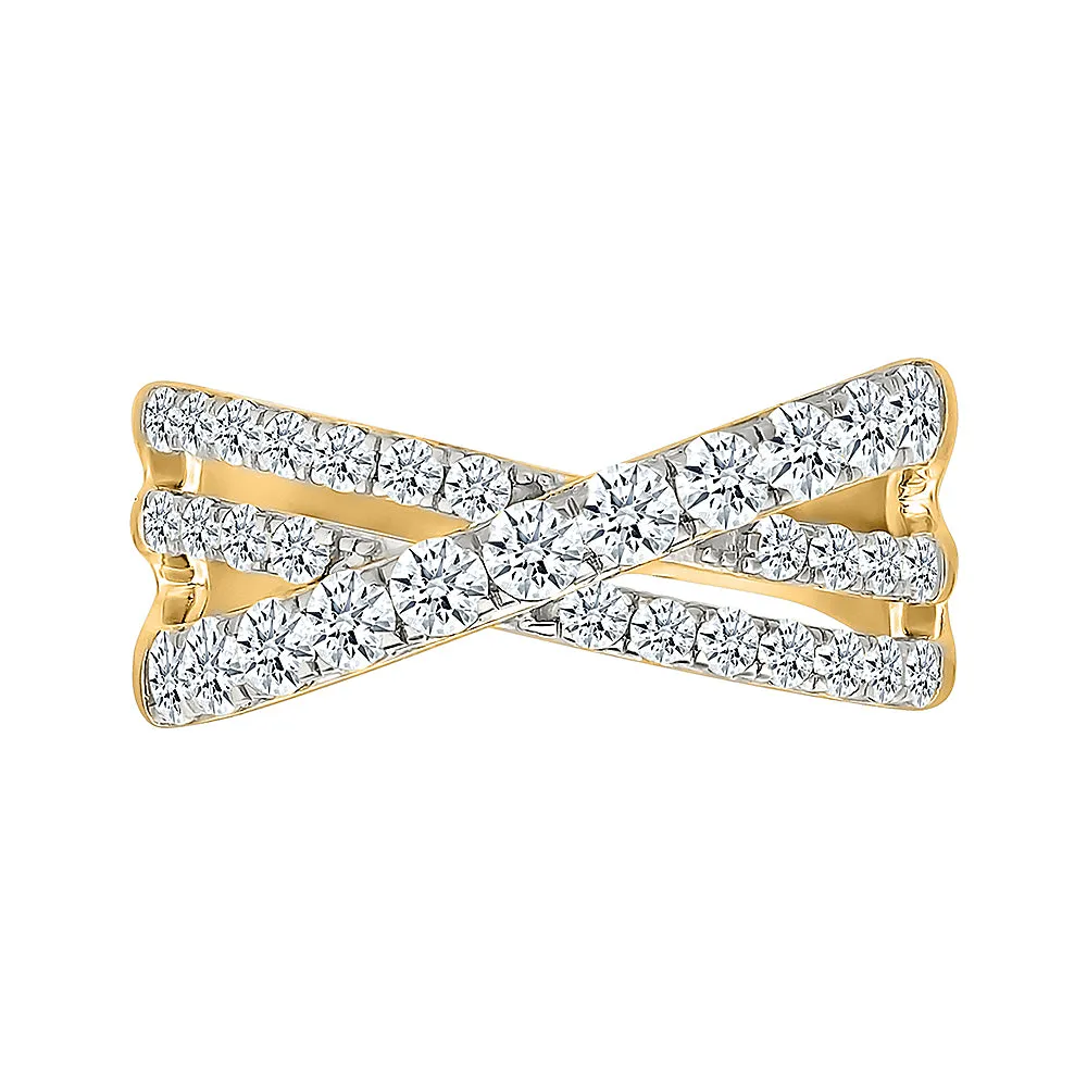 Intertwined Brilliance Gold & Diamond Ring