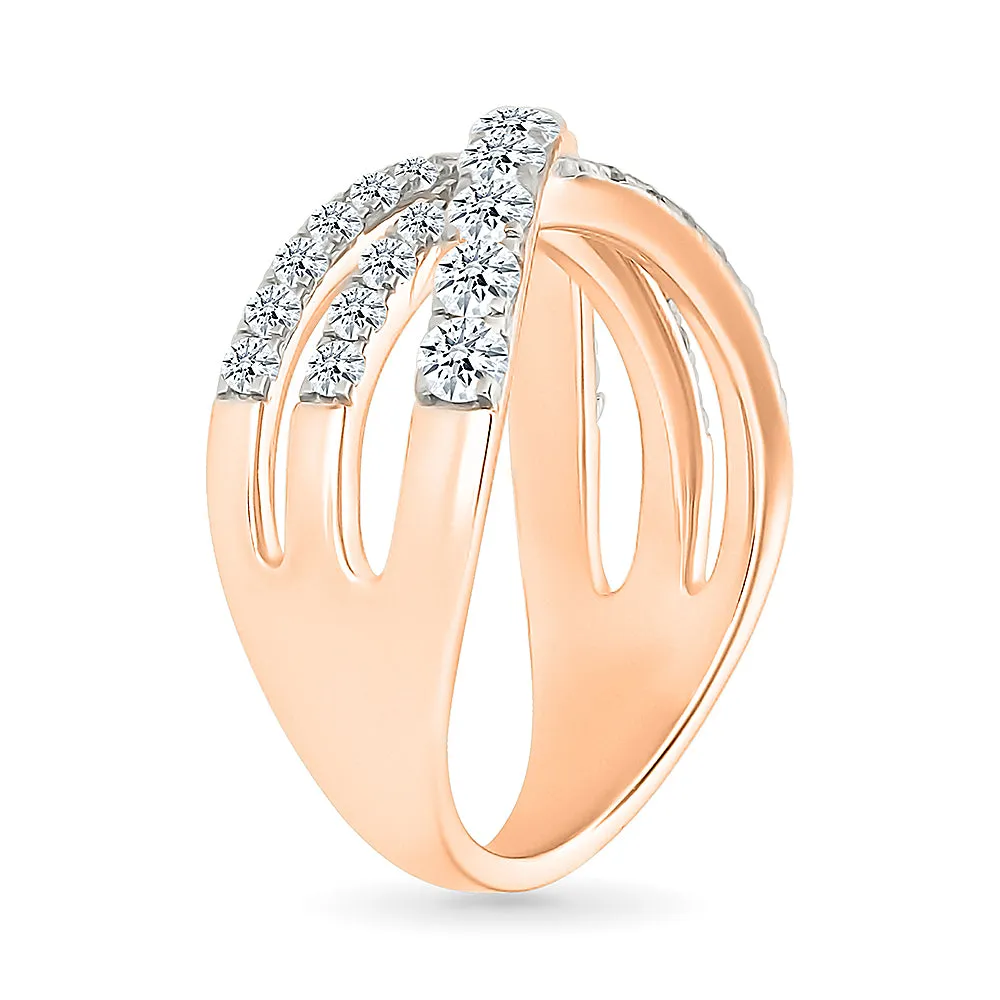 Intertwined Brilliance Gold & Diamond Ring