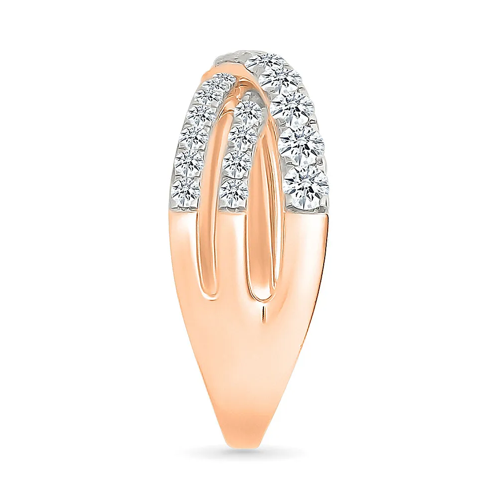 Intertwined Brilliance Gold & Diamond Ring