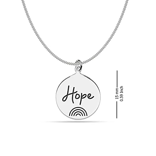 LeCalla 925 Sterling Silver Hope Charity NHS Charities Necklace for Women Teen Necklaces