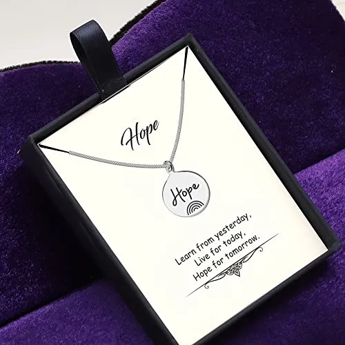 LeCalla 925 Sterling Silver Hope Charity NHS Charities Necklace for Women Teen Necklaces