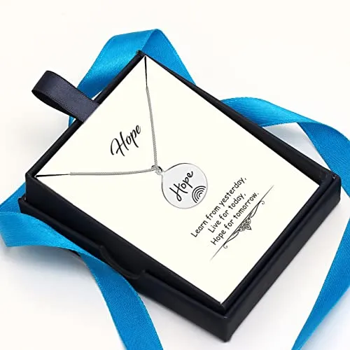 LeCalla 925 Sterling Silver Hope Charity NHS Charities Necklace for Women Teen Necklaces