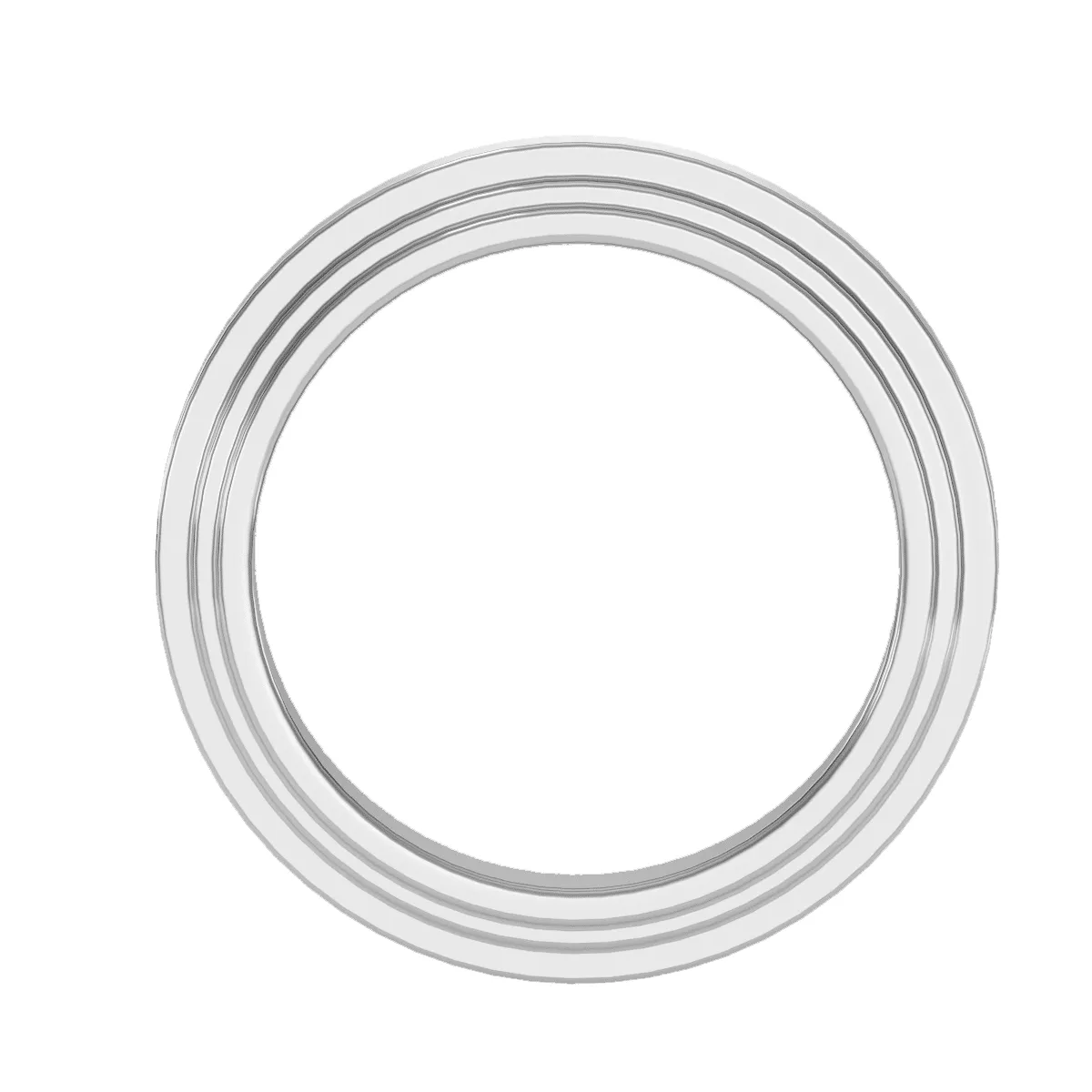 Men's Double Stepped Edge Wedding Ring